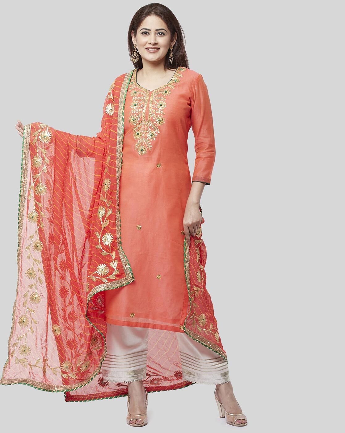 Buy Pink Kurta Suit Sets for Women by Clothing Culture Online | Ajio.com
