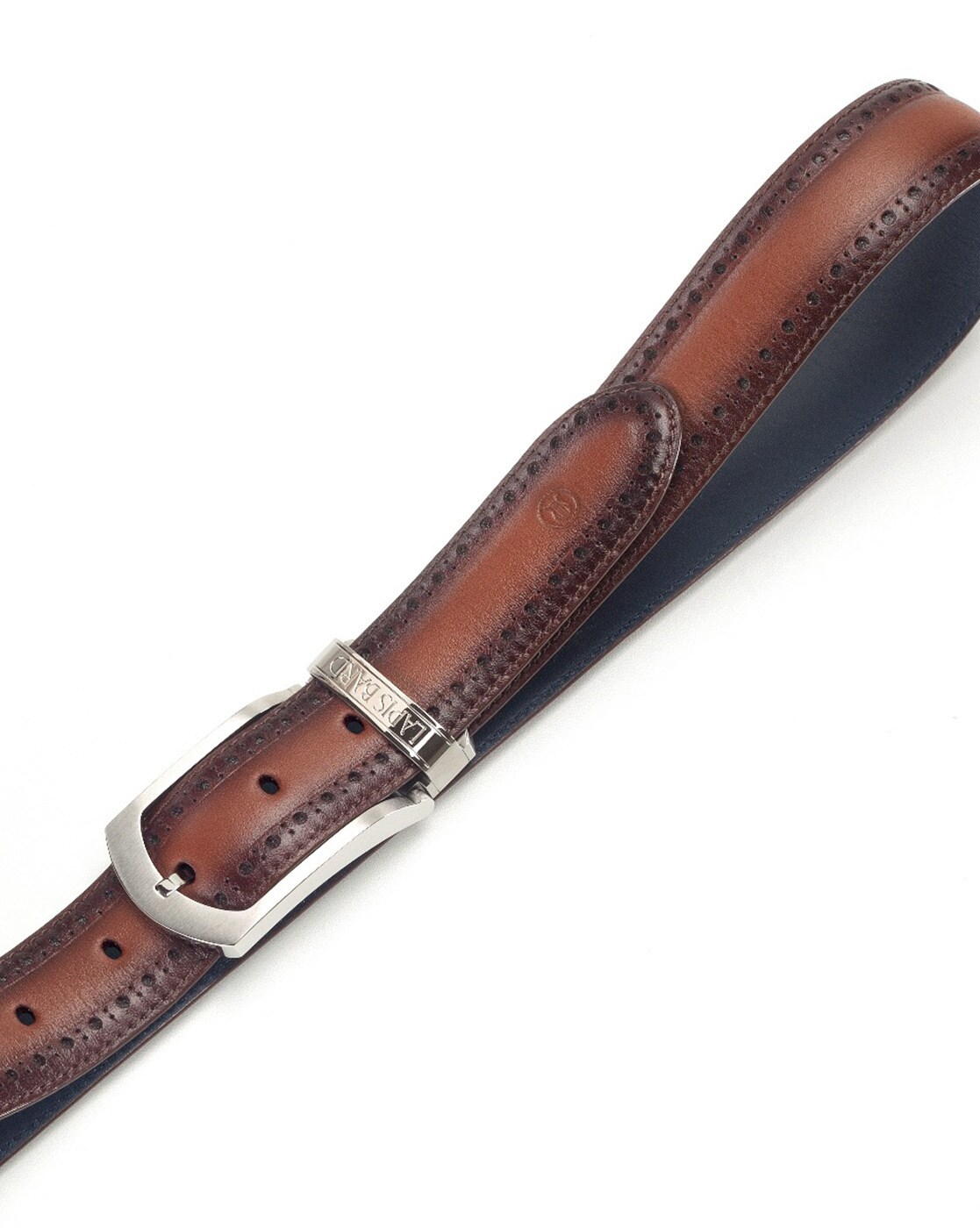 Buy Lapis Bard Wide Belt with Tang Buckle Closure, Brown Color Men