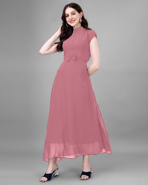 Peach colour one outlet piece dress