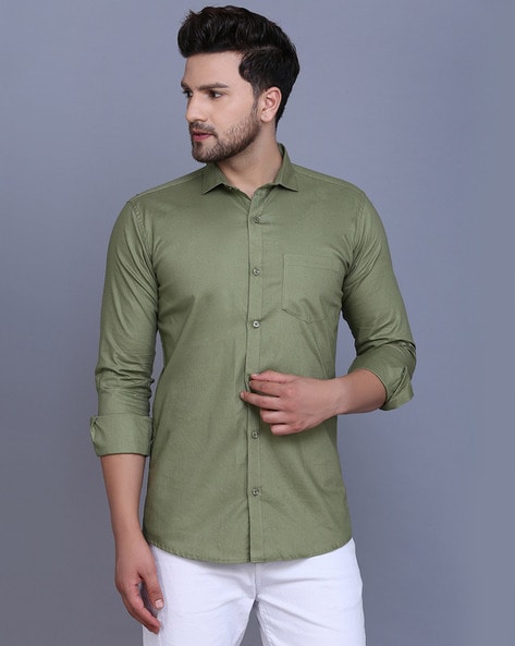 Buy NMM SOLID GREEN CASUAL SHIRT Online at Best Prices in India - JioMart.