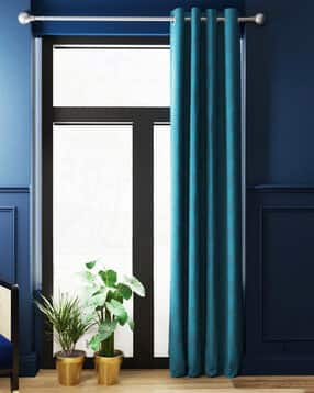 Geometric Print Eyelet Door Curtain-image-31