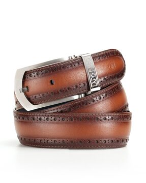 Buy Lapis Bard Wide Belt with Tang Buckle Closure, Brown Color Men