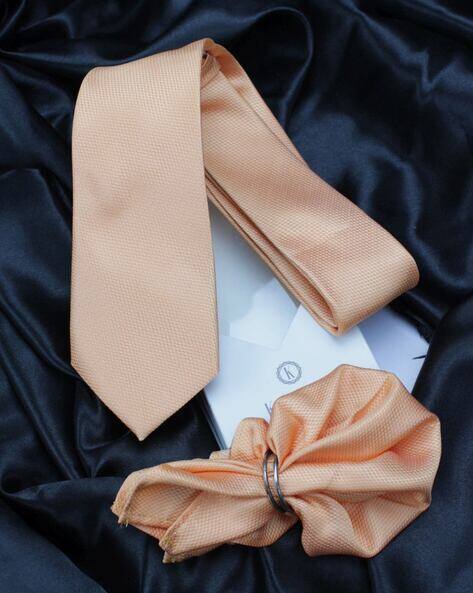 Kavove Woven Tie with Pocket Square
