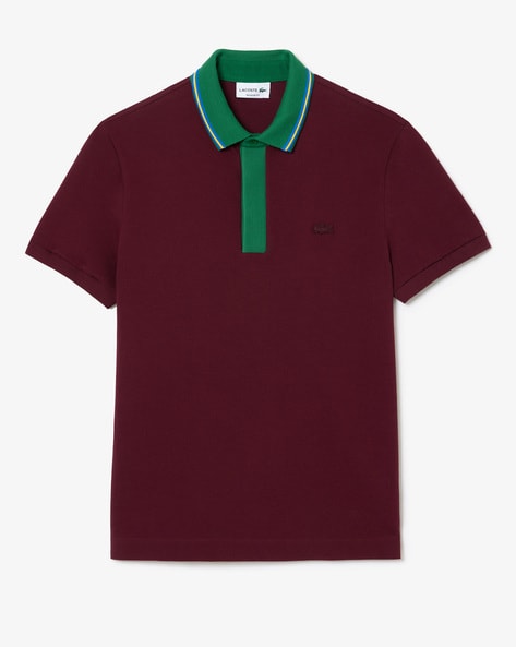 Lacoste burgundy polo shirt hotsell