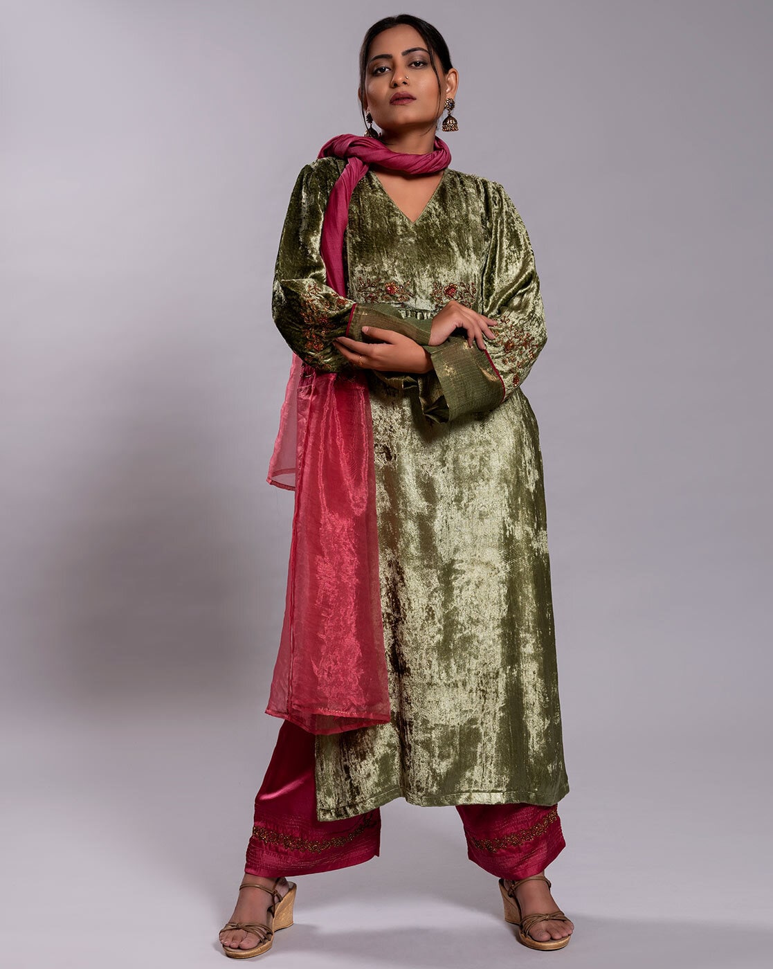 Velvet Kurta Set- Buy Women Velvet Kurta Set Online in India