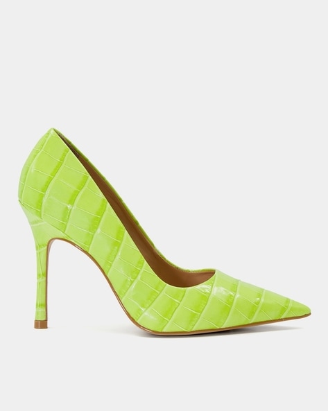 green Leather Pencil Heel Belly at Rs 399/box in New Delhi | ID: 22782043488