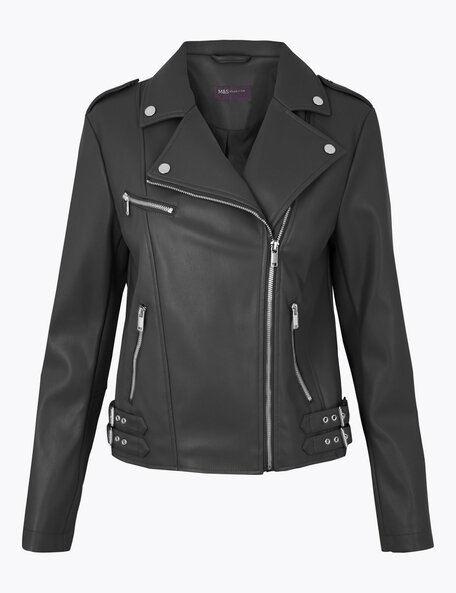 Biker Jacket with Zip Detail