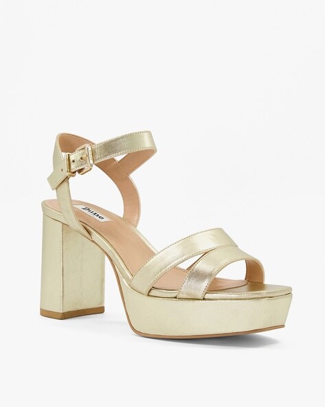 Buy Gold Heeled Sandals for Women by Dune London Online Ajio