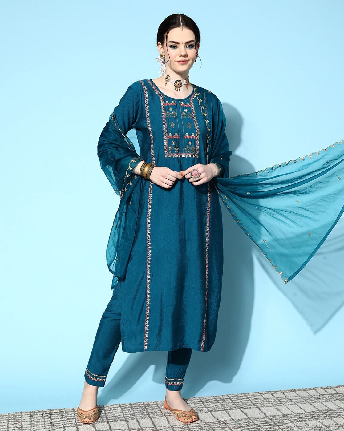 Buy Green Kurta Suit Sets for Women by Prebloom Online