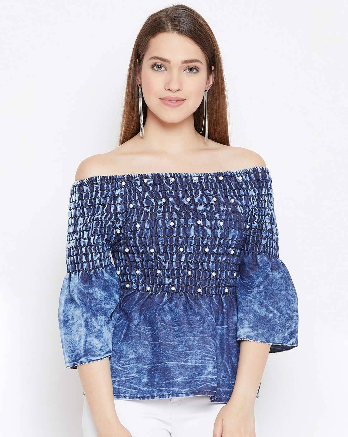 Off shoulder best sale tops on flipkart