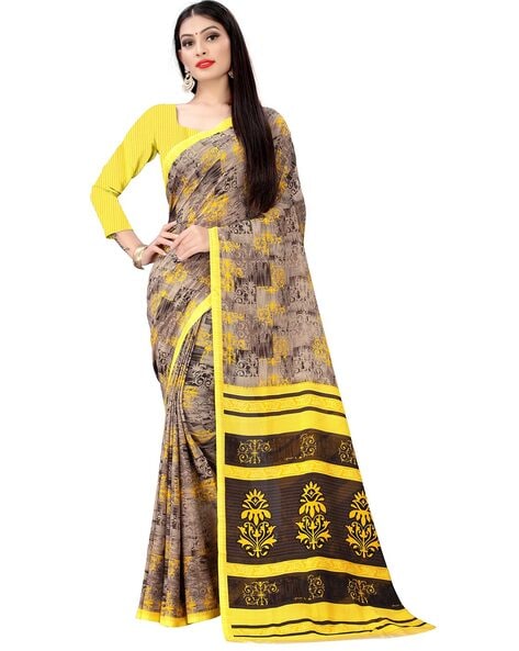 Chiffon Party Wear fancy mmmill printed vetless saree, With blouse piece,  6.30 WITH BLOUSE at Rs 375 in Surat