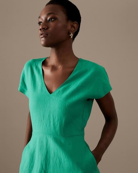 Price History of Marks Spencer Pure Irish Linen V-Neck Midaxi