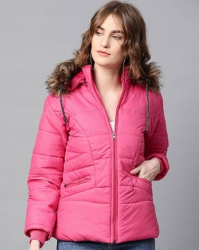 Ladies jacket store pink colour