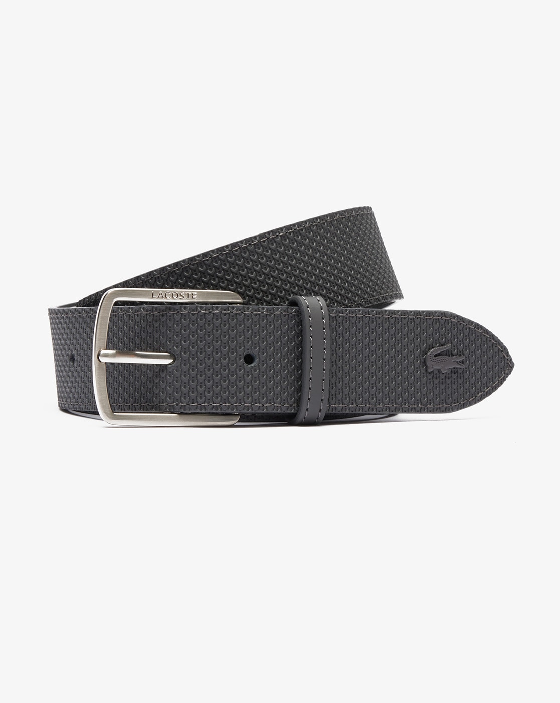 Leather Belt with Engraved Buckle