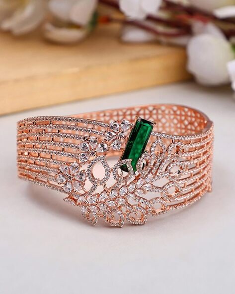 18K Rose Gold Diamond Baguette Design Men's Bracelet | Pachchigar Jewellers  (Ashokbhai)