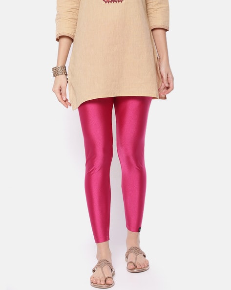 Buy Go Colors Women Ankle Length Shimmer Legging - Dark Red Online - Lulu  Hypermarket India