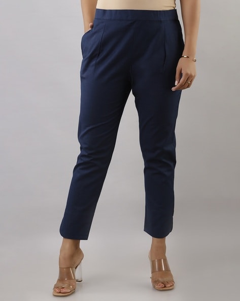 Buy Blue Trousers & Pants for Women by MAISHI Online