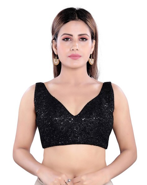 Buy Navy-Blue Blouses for Women by Vamas Online