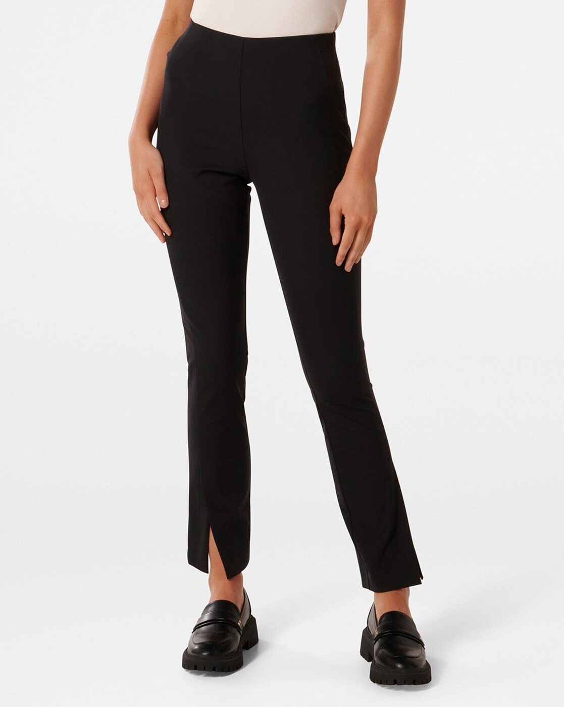 Skinny-Leg | Classic Dress Pant Yoga Pants (Black) | Betabrand