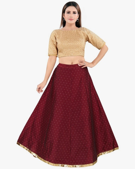 Maroon hotsell skirt combination