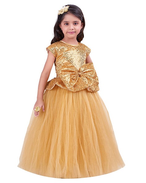 Gold colour hot sale frocks