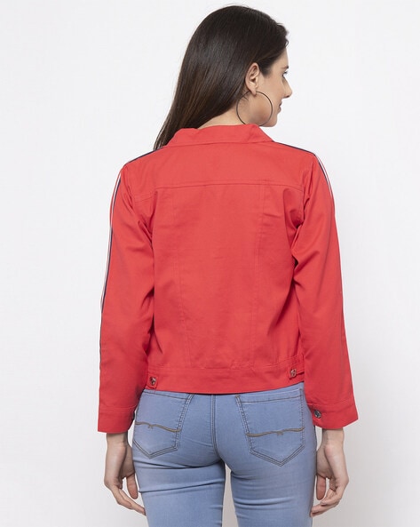 13 Reasons Why: Season 4 Episode 7 Ani's Red Cropped Denim Jacket | Shop  Your TV