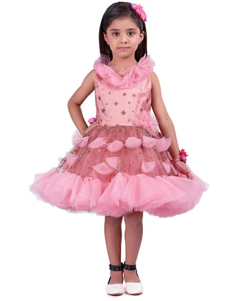 PINK CHICK Embellished Fit & Flare Dress