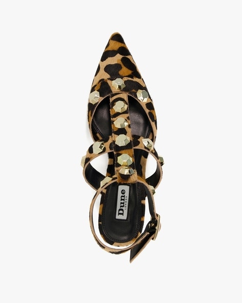 Dune leopard hot sale print sandals