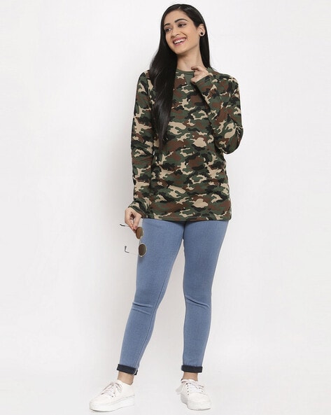 Army hot sale print sweatshirt