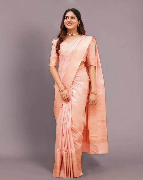 Bermondsey Banarasi Silk Saree with Leaf Woven Motifs