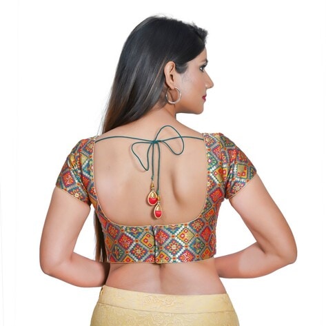 Women'S Cotton Half Sleeve Readymade Saree Blouse - Madhu Fashion – Trendia