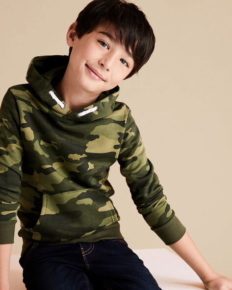 Camo boys clearance hoodie