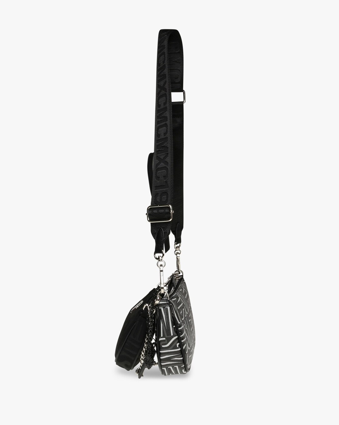 AUTH NWT $515 BOYY Buckle Leather Chain Strap Clutch Crossbody Bag In Ice  Grey