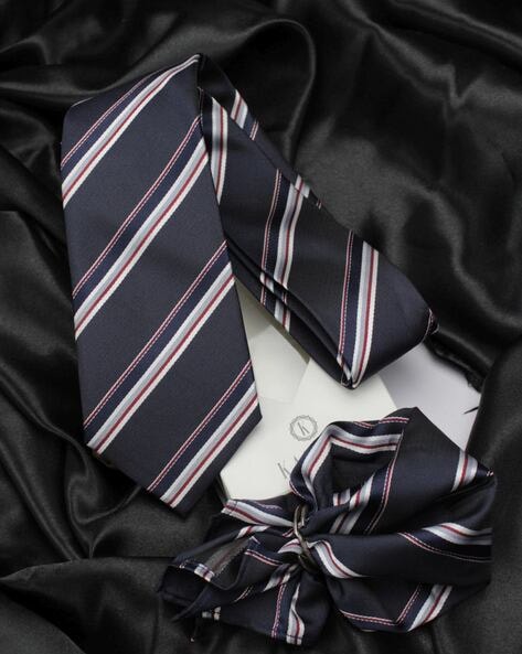 Striped Tie & Pocket Square Set