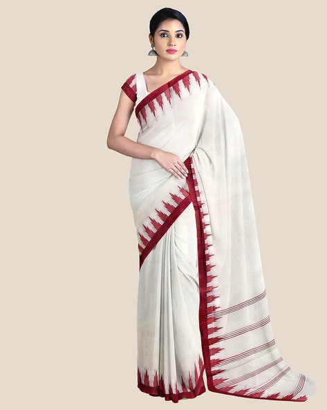 Off-white Sitara Lakeer Saree – Rang Riwaaz