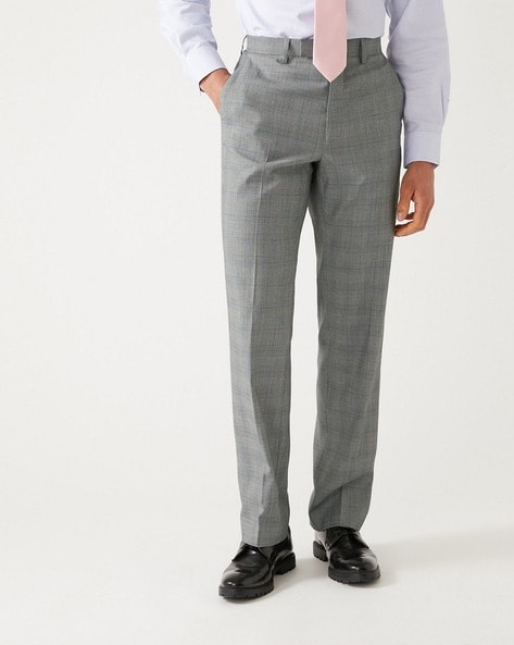 Limehaus | Men's Light Grey Slim Fit Suit Trousers | Suit Direct