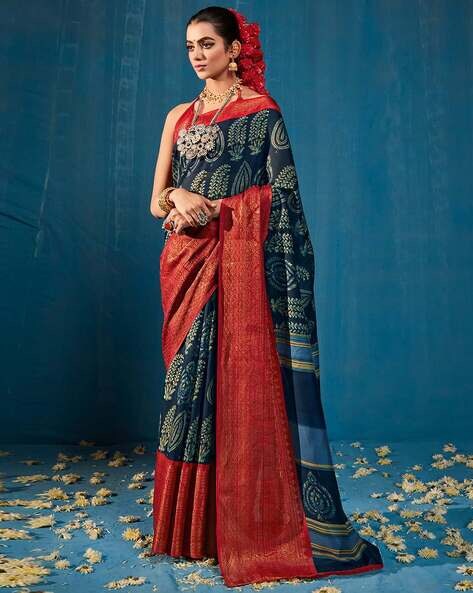 Navy Blue Embellished Saree - Buy Navy Blue Embellished Saree online in  India