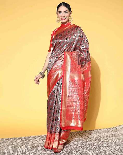 Buy Maroon Sarees for Women by Saree mall Online