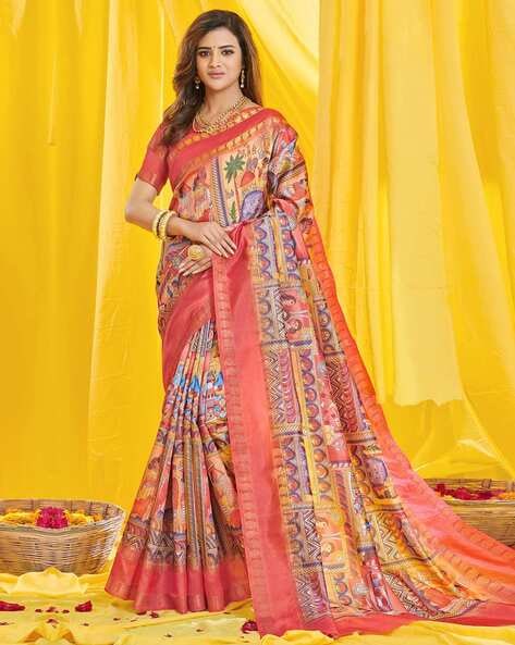 Buy Pink Sarees for Women by Saree mall Online