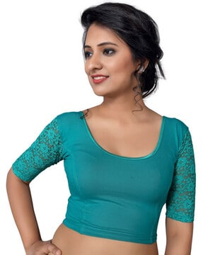 Buy Navy-Blue Blouses for Women by Vamas Online