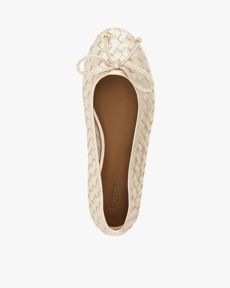 Dune hennah woven hot sale ballerina shoes