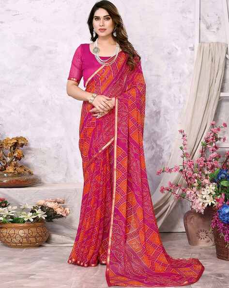 Banarasi Semi Chiffon Saree Silver Zari Buti Weaving & Contrast Border –  Banarasikargha