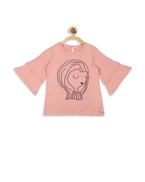 Elle Kids Graphic Print Crew-Neck Top