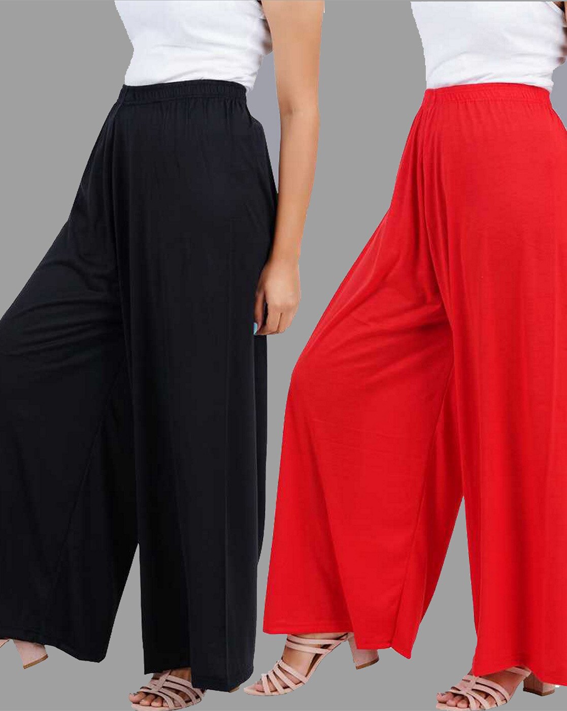 Plain Mid Waist Wide Leg Palazzo Pants at Rs 699 in Chennai