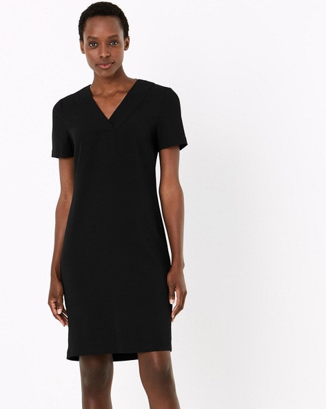 V neck Shift Dress