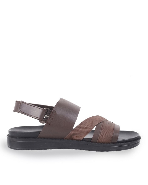 Open Toe Double Strap Sandals with Velcro Fastening