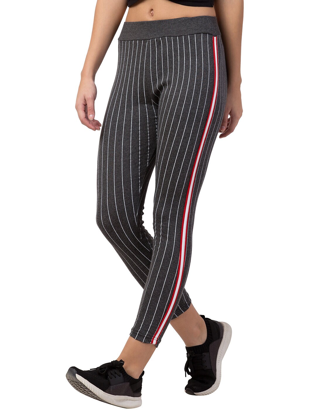 Striped side leggings | Outfits with leggings, Leggings are not pants, Tops  for leggings