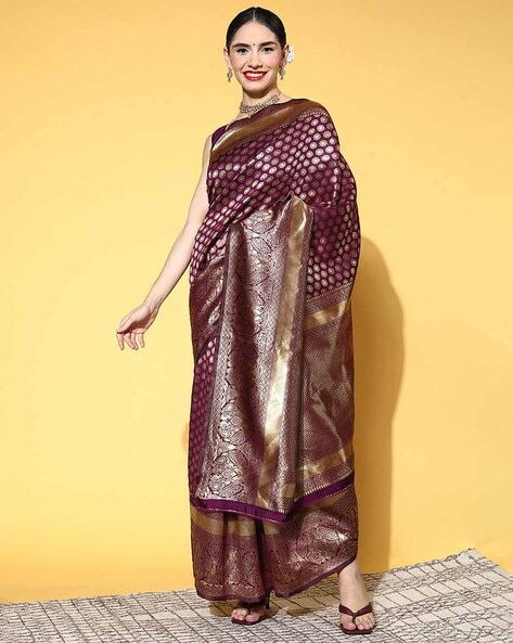 Dharmavaram pure handloom Silk Saree by Kamala Silk Sarees, Made in India