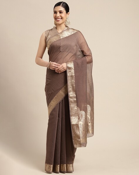 Buy Coffee Sarees for Women by Saree mall Online | Ajio.com