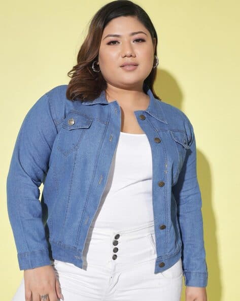 Buy Blue Jackets & Coats for Women by BUYNEWTREND CURVY Buy Blue Jackets & Coats for Women by BUYNEWTREND CURVY